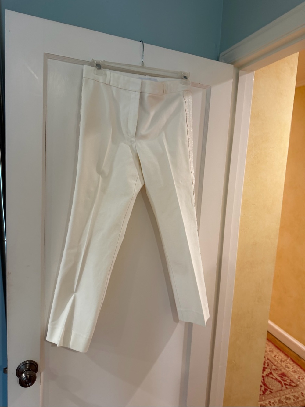 10 Crosby Derek Lam Cream Tailored Dress Pants